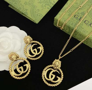Gucci Signature Necklace and Earring Set