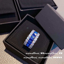 Load image into Gallery viewer, The Elizabeth Cubic Zirconia &amp; Moissanite Band Ring
