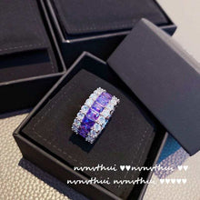 Load image into Gallery viewer, The Elizabeth Cubic Zirconia &amp; Moissanite Band Ring
