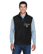 88191 New Orleans Saints Custom Embroidery Logo Men's Journey Fleece Vest
