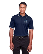 DG20C Dallas Cowboys Embroidery Men’s CrownLux Performance Plaited Tipped Polo