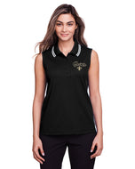 DG20SW New Orleans Saints Embroidery CrownLux Performance Plaited Tipped Sleeveless Polo