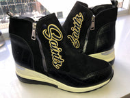 New Orleans Saints Custom Logo Ladies Ankle Boots
