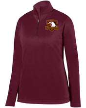 Load image into Gallery viewer, AG5509 McDonogh 35 Roneagles Embroidery Ladies Dry-Fit Fleece Quarter-Zip Pullover
